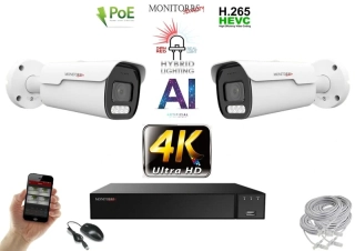 Monitorrs Security AI hybrid Light Park IP 2 kamerový set 8 Mpix (6070K2)