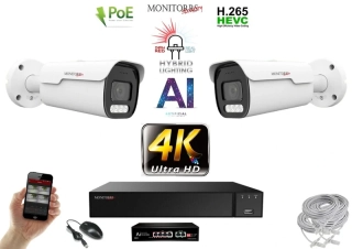 MS AI hybrid Light Park IP 2 kamerový set se switchem 8 Mpix (6070K2B)