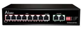 MS 08F20GB-A 8 portů AI Hi-POE Switch 8x10/100+2GB uplink 120W (6188)