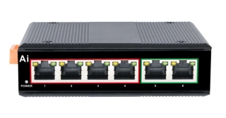 MS F0420FPI Průmyslová PoE switch 4+2 Port 10/100M DC:44-55V (6171)