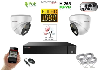 Monitorrs Security Hybrid Light IP 2 kamerový set 2 Mpix WDome (6211K2)