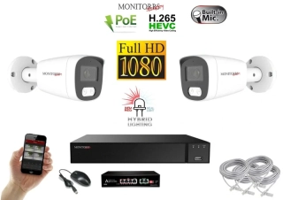 MS Hybrid Light IP 2 kamerový set se switchem 2 Mpix WTube (6213K2B)