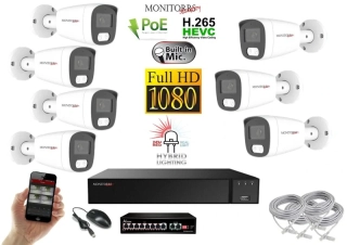 MS Hybrid Light IP 7 kamerový set se switchem 2 Mpix WTube (6213K7B)