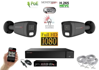 MS Hybrid Light IP 2 kamerový set se switchem 2 Mpix GTube (6214K2B)