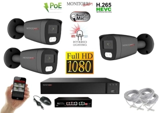 MS Hybrid Light IP 3 kamerový set se switchem 2 Mpix GTube (6214K3B)