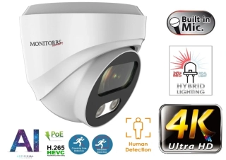 Monitorrs Security AI hybrid Light IP kamera 8 MPix WDome (6481)