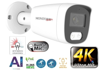 Monitorrs Security AI hybrid Light IP kamera 8 MPix WTube (6484)