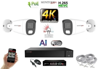 MS AI Hybrid Light IP 2 kamerový set se switchem 8 Mpix WTube (6484K2B)