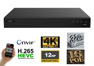 Monitorrs Security 32 kanálové IP záznamové zařízení 16 x PoE (6117)