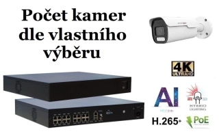 Monitorrs Security AI hybrid Light Park IP kamerový set 8 Mpix (6070K8+)