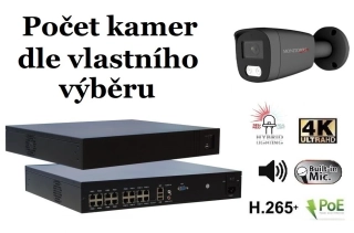 Monitorrs Security AI hybrid light IP kamerový set 8 Mpix GTube (6483K8+)
