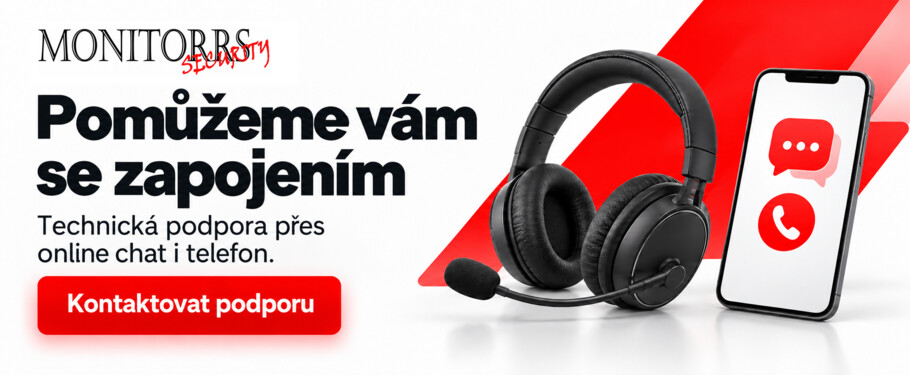 Technická podpora Monitorrs Security přes online chat a telefon