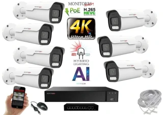 MS AI hybrid Light Park IP 7 kamerový set se switchem 8 Mpix (6070K7B)