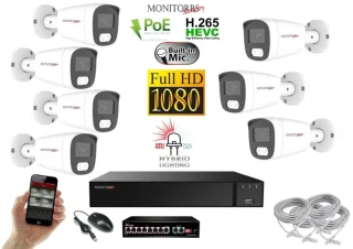MS Hybrid Light IP 7 kamerový set se switchem 2 Mpix WTube (6213K7B)